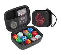MADCAT Organizer Storage Holder Case Compatible with 12 Bakugan Battle Planet and BakuCores, Armored Alliance, Geogan Rising, (black)