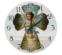 Madcolitote 15 Inch Wall Clock Bible Verse Scripture Wooden Wall Clocks Battery Operated God Gave Me You Non-Ticking Jesus Quote Religious Christian New Home Gift Thanksgiving for Her