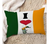 Madcolitote Azad Kashmir National Flag Throw Pillow Covers 12x20in I Love My Country Country City Pillow Cases Patriotic Cushion Cover Accent Pillowcase Decor for Sofa Couch Bed Office Car