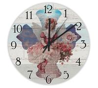 Madcolitote Bible Verse 12 Inch Large Wall Clocks As for Me And My House We Will Serve The Lord Joshua 24 15 Clock Christian Scripture Home Decor for Living Room Kitchen Bedroom Classroom