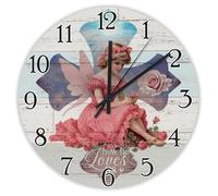 Madcolitote Bible Verse 15 Inch Wooden Wall Clocks Battery Operated Oh How He Loves Us Clock Easy to Read Scripture Art Home Decor for Bedroom Living Room Kitchen School Classroom