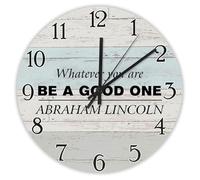 Madcolitote Bible Verse Christian 12 Inch Round Wall Clocks Whatever You Are Be A Good One Wall Clock Christian Scripture Home Decor for Bedroom Living Room Kitchen School Classroom