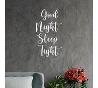 Madcolitote Decorative Wall Sticker Decals Good Night Sleep Tight Removable Vinyl Wall Decal Funny Sayings Art Farmhouse Wall Decor Murals for Kids Rooms Girls Boys Living Room Bedroom 12 Inch