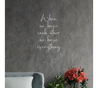 Madcolitote Decorative Wall Sticker Decals When We Have Each Other We Have Everything Vinyl Wall Decal Sayings Farmhouse Wall Decor Murals for Girl Boy Bedroom Living Room Office 36 Inch