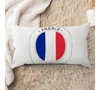 Madcolitote France Flag Pillows France Country City Souvenir Pillow Covers National Flag Throw Pillow Cushion Cover 12x24in Decorative Pillowcase for Sofa Living Room Bedroom