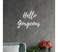 Madcolitote Hello Gorgeous Hello Beautiful Vinyl Wall Decals Motivational Quote Peel and Stick Wall Stickers Farmhouse Wall Art Home Decor for Living Room Bedroom Office Nursery 36 Inch