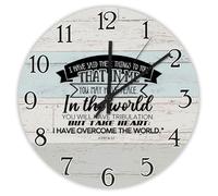 Madcolitote I Have Said These Things to You Wall Clock Bible Verse Wall Clocks Battery Operated 15 Inch Farmhouse Christian Wall Decor Home Decor for Kitchen Living Room Bedroom Office