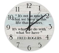 Madcolitote Religious Faith Wall Clock Wall Clocks Battery Operated 12 Inch It's Not So Much What We Have in This Life Bible Verse Christian Decor For Living Room Bedroom Office Kitchen Gift
