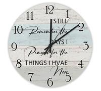 Madcolitote Religious Wall Clock 12 Inch Large Wall Clocks Battery Operated I still Remember The Days Bible Verse Decor For Living Room Bedroom Kitchen Farmhouse Decor Birthday Gift