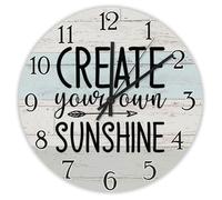 Madcolitote Religious Wall Clock Large Wooden Wall Clocks Battery Operated 10 Inch Create Your Own Jesus Bible Verse Decor For Living Room Bedroom Kitchen Farmhouse Decor Birthday Gift