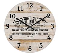 Madcolitote Religious Wall Clock Round Decorative Clocks Battery Operated 15 Inch This Is What I Say to All Bible Verse Christian Decor For Living Room Bedroom Kitchen Birthday Gift