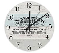 Madcolitote Religious Wall Clock Wall Clocks Battery Operated 15 Inch Silent This Is What I Say to All Jesus Bible Verse Decor For Living Room Bedroom Kitchen Farmhouse Decor Birthday Gift