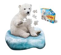 Madd Capp 884010 Shape Puzzle Junior Polar Bear Contour Puzzle 100 Pieces for Children and Adults, Multicoloured