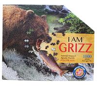 Madd Capp 887000 Animal Shape Puzzle, Contour Puzzle, Grizzly Bear, 1000 Pieces, for Adults and Children from 12 Years, Multicoloured/Sea Waves (Ocean Tides)
