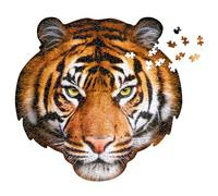 Madd Capp Animal Shaped 550 Piece Jigsaw Puzzle - I Am Lion, Wolf or Tiger Shaped Jigsaw (Tiger)