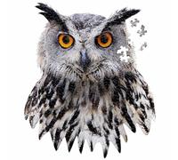 Madd Capp Animal Shaped Jigsaw Puzzle for Ages 10+, 300 Pieces, Owl Design with Shaped Cut, 64x76cm