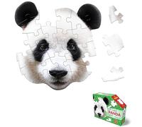 Madd Capp: I Am Panda - 24 Piece Puzzle -Kids Animal Head-Shaped Jigsaw, 17x17 Size, Oversized Pieces, Poster Reference, Educational Fun Fact Booklet
