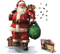 Madd CAPP: I Am Santa - 1000 Piece Puzzle - Shaped Holiday Adult Jigsaw, 25x38 Assembled, Poster Reference, Christmas Educational Fun Fact Booklet
