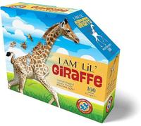 Madd Capp 4002-IAMLGiraffe 884002 Animal Shape Junior Giraffe Contour Puzzle 100 Pieces for Children and Adults, Multicoloured