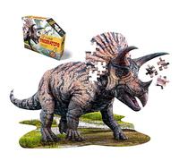 Madd Capp 884015 Shape Junior Contour Puzzle Triceratops 100 Pieces for Children and Adults
