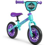 Madd Gear Balance Bike for Toddlers - 18 Month to 4 Years - No Pedal Lightweight Training Bicycles - Adjustable Seat and Maintenance Free 10 Inch Airless Tyres (Teal/Purple)