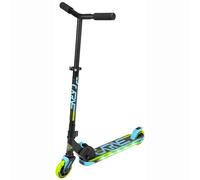 Madd Gear Carve FLIGHT Folding Kick Scooter with LED Light Up Deck and Wheels for Kids Aged 3 Years and Up (Blue/Lime)
