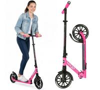 Madd Gear Metro 250 Folding Adult & Teen Scooter - Adjustable, Lightweight, 2-Wheel Commuter Scooter with Large Smooth Rolling Wheels (White/Pink)