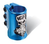 Madd Gear Skull Oversize Triple Clamp with Water Decal (Blue)
