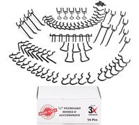 MADD Tools Extra Thick 1/4'' J Hooks for Pegboard | 1/4'' pegboard attachments | Peg Board Accessories That Don't Fall Out of The Board