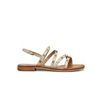 Maddalusia Flat Leather Sandals champagne