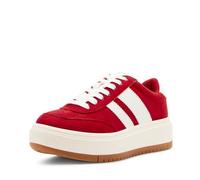 Madden Girl Women's Navida Sneaker, Red/White, 4.5 UK