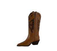 Madden Girl Women's Saloonn Western Boot, Natural Brown, 8 UK