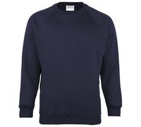 Maddins Easycare Crew Neck Raglan Sleeve Sweatshirt Navy 2XL