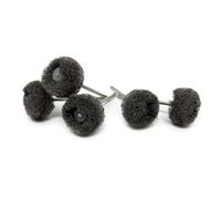 Maddisons of Durham Abrasive Wheels, Scotch-Brite Mounted Pendant, 110x25x6mm, 2.35mm Shank, Satin Finish, 5 Pieces (Very Fine)