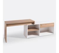 Maddo Angled Modular Desk oak/white