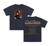 Maddox Batson First Dance T-Shirt 2025 Road to Indio Tour Short Sleeve Cotton Tee Women Men Streetwear Tops (XS,Navy)