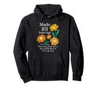 Made 89 Years Ago Sunflower 89 Year Old Women 89th Birthday Pullover Hoodie