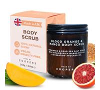 Made by Coopers Blood Orange & Mango Body Scrub | Exfoliating Body Scrub with Mango Butter, Avocado Oil & Dead Sea Salt | Organic Skincare for Soft & Nourished Skin | Vegan & Cruelty Free | 250g