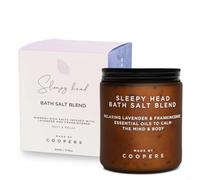 Made by Coopers Sleepy Head Bath Salt Blend - 500g - Natural Sleep Aid with Lavender & Frankincense Essential Oils, Epsom & Himalayan Salts