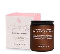 Made by Coopers Luxury Vanilla Rose Bath Salt Blend - 500g - Couples' Romantic Spa Experience with Coconut & Vanilla Infusion, Epsom, Dead Sea, and Himalayan Salts