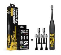 Made by Dentists Sonic X Electric Toothbrush - Rechargeable Kids Sonic Toothbrush, 8X Plaque Removal, 2 Speed Modes, 2-Minute Time, 6 Brush Heads Included, Tweens Ages 7+, Today was A Good Day Edition