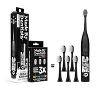Made by Dentists Sonic X Electric Toothbrush - Rechargeable Kids Sonic Toothbrush, 8X Plaque Removal, 2 Speed Modes, 2-Minute Timer, 6 Brush Heads Included, Bad to The Bone Edition