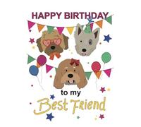 Made By Goof all Occasions Edible Greeting Cards for Dogs w/a pen filled with edible ink - Bacon Scented - Made of dog-friendly ingredients A5-sized card (5.8 x 8.3 inches)