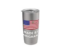 Made by Immigrants American Flag Immigration Stainless Steel Insulated Tumbler