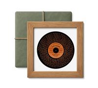 Made by Mika Ltd Personalised Record Print - Anniversary & Wedding Gift | Custom Song Lyric Vinyl Style Wall Art | Copper, Gold & Silver Foil | Optional Frame (Oak, Black, White)
