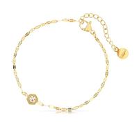 Made by Nami Gemstone Bracelet Women's Gold Stainless Steel 16 cm + 4 cm Gifts for Women Waterproof Jewellery, Klein, Stainless Steel
