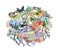 Made by Nami Premium Surfer Sticker Set 50 Pieces - for Bicycle, Skateboard, Laptop, PS4 etc. - High Adhesion - Cool Vinyl Stickers for Boys and Girls (Set 1)