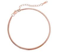 Made by Nami Stainless Steel Cuban Link Bracelet for Women - Minimalist Cuban Chain Bracelet - Rose Gold Chain Bracelet for Women