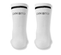 Made by Nami White Crew Socks Made of Cotton, White Retro Tennis Socks with Sayings, Breathable, Gym , 35-40
