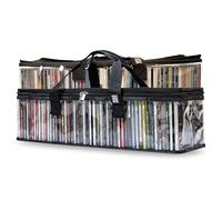 Made Easy Kit Clear View Media Storage Bag for CDs, & Video Game Cases- Protect Your Collection & Preserve The Quality of Your Cases - Stackable, Space-Saving, Fits 50 (Black CD, 2-Pack)